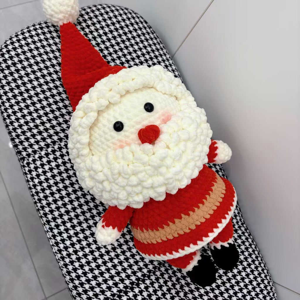 Large Handcrafted Crochet Santa Claus - Giant Soft Plush Holiday Decor Handmade Knit Doll Ideal Christmas Gift for Family & Friends